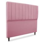 Cabeceira de quarto mavi 160cm em suede rosa