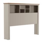 Cabeceira Decorativa Cama Casal Havana 140cm Madeira Quarto Prateleiras Nichos Box MDF MDP Encaixe