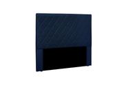 Cabeceira Decorativa Heloísa Casal 195cm Suede Azul Marinho - Mozzelar