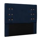 Cabeceira Decorativa King Size 1,95M Kors Suede Azul Marinho G63 - Gran Belo