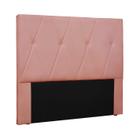 Cabeceira Decorativa King Size 1,95M Yves Veludo Rosa G63 - Gran Belo