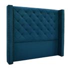 Cabeceira Decorativa King Size 2,19M Loewe Veludo Azul Marinho G63 - Gran Belo