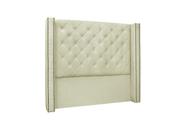 Cabeceira Decorativa Milene Casal 184cm Linho Natural - Mozzelar