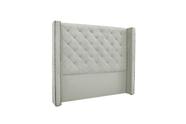 Cabeceira Decorativa Milene Casal 219cm Veludo Prata - Mozzelar