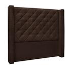 Cabeceira Decorativa Queen Size 1,84M Loewe Suede Café G63 - Gran Belo