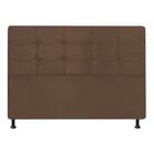 Cabeceira Estofada Bela 100 cm Solteiro Quarto para Cama Box Suede Marrom - Damaffê Móveis