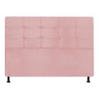 Cabeceira Estofada Bela 140 cm Casal Quarto para Cama Box Suede Rose - Damaffê Móveis