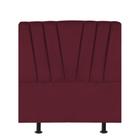 Cabeceira Estofada Bélgica 100 cm Solteiro Quarto para Cama Box Suede Bordô - KDAcanto Móveis