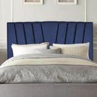 Cabeceira Estofada Bélgica 140cm Casal Para Cama Box Quarto Suede Azul Marinho - Gat Magazine