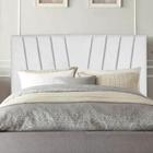 Cabeceira Estofada Bélgica 160 cm Queen Size Quarto para Cama Box material sintético Branco - KDAcanto Móveis