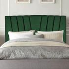 Cabeceira Estofada Bélgica 160cm Queen Size Para Cama Box Quarto Suede Verde - Gat Magazine