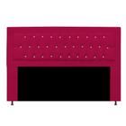 Cabeceira Estofada Bianca 195cm para Cama King Size Strass Capitonê Suede Pink - Damaffê Móveis