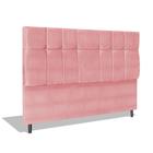 Cabeceira Estofada Box Casal King Size Encosto Para Cama Audi X1 195x126 CM Rosa - Casa Lar