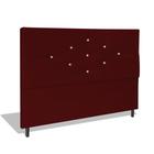 Cabeceira Estofada Box Casal King Size Encosto Para Cama T Cross 195x126 CM Marsala - Casa Lar