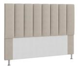 Cabeceira Estofada Cama Box Casal 140 cm Carla - Bege