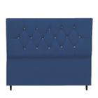 Cabeceira Estofada Cama Box Casal 140 cm Suede Dubai - Tatite Decor