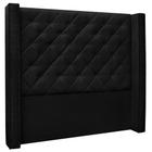 Cabeceira Estofada Cama Box Casal Alteza 140cm Suede Preto - Desk Design