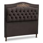 Cabeceira Estofada Cama Box Casal King Size Belize 195cm Veludo Chocolate - Desk Design