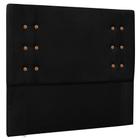 Cabeceira Estofada Cama Box Casal Queen Size Monreale 160cm Suede Preto - Desk Design