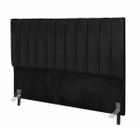 Cabeceira Estofada Cama Box King 195 cm Lídia Suede E Frame - Black House