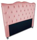 Cabeceira estofada cama box solteiro para quarto Clara 110 cm Rose -Anchar Estofados