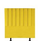 Cabeceira Estofada Carla 100cm Solteiro Para Cama Box Quarto Suede Amarelo - Gat Magazine