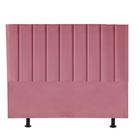 Cabeceira Estofada Carla 195 cm King Size Quarto para Cama Box Suede Rosa Bebê - KDAcanto Móveis