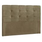 Cabeceira estofada casal luiza cama box Queem 160cm capitonê suede marrom taupe