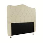 Cabeceira Estofada com Botão Cristal Para Cama Box Casal 1,40 cm Atena