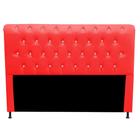 Cabeceira Estofada Cristal 100 cm Solteiro Quarto para Cama Box Suede Vermelho - KDAcanto Móveis