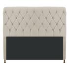 Cabeceira Estofada Cristal 140 cm Casal Com Capitonê Suede Bege - ADJ Decor