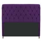 Cabeceira Estofada Cristal 195 cm King Size Com Capitonê Suede Roxo - ADJ Decor