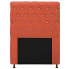 Cabeceira Estofada Cristal 90 cm Solteiro Com Strass Suede Terracota - ADJ Decor