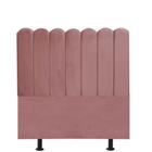 Cabeceira Estofada Dallas 140cm Casal Padrão Para Cama Box Quarto Suede Rose Gold - Ahz Móveis