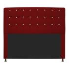 Cabeceira Estofada Dama 160 cm para Cama Queen Size com Strass Corano Vermelho - DAMAFFE MÓVEIS