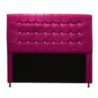 Cabeceira Estofada Dama com Botões de Strass para Cama Box 160cm Queen Size Suede Pink - DAMAFFE MÓVEIS