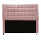Cabeceira Estofada Dama com Capitonê 160 cm Queen Size Quarto para Cama Box Suede Rose - Dama com Capitonêffê Móveis