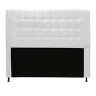 Cabeceira Estofada Dama com Capitonê  90 cm Solteiro Quarto para Cama Box Suede Branco - Dama com Capitonêffê Móveis