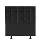 Cabeceira Estofada Damares 100 cm Solteiro Quarto para Cama Box Suede Preto - KDAcanto Móveis