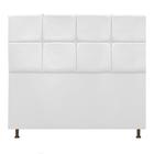 Cabeceira Estofada Damares 140 cm Casal Com Botonê Suede Branco - ADJ Decor