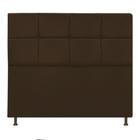 Cabeceira Estofada Damares 140 cm Casal Com Botonê Suede Marrom - ADJ Decor