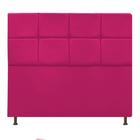 Cabeceira Estofada Damares 140 cm Casal Com Botonê Suede Pink - Amarena Móveis - Am Decor