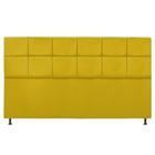 Cabeceira Estofada Damares 160cm para Cama Queen Size Botonê material sintético Amarelo - Damaffê Móveis - DAMAFFE MÓVEIS