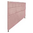 Cabeceira Estofada Damares 160cm para Cama Queen Size Botonê Suede Rose Gold - KDAcanto