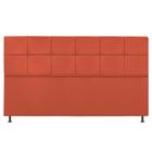 Cabeceira Estofada Damares 195 cm King Size Com Botonê Suede Terracota - ADJ Decor