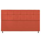 Cabeceira Estofada Damares 195 cm King Size Com Botonê Suede Terracota - Amarena Móveis - Am Decor