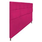 Cabeceira Estofada Damares 195 cm para Cama King Size com Botonê Suede Pink - KDAcanto Móveis