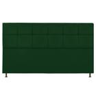 Cabeceira Estofada Damares 195 cm para Cama King Size com Botonê Suede Verde