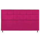 Cabeceira Estofada Damares 195cm para Cama King Size Botonê Suede Pink