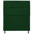 Cabeceira Estofada Damares 90 cm para Cama Solteiro com Botonê Suede Verde